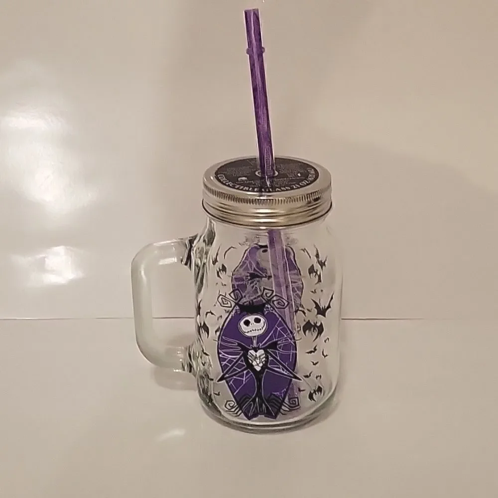 Nightmare before Christmas Mason Jar Jack Skellington NEW